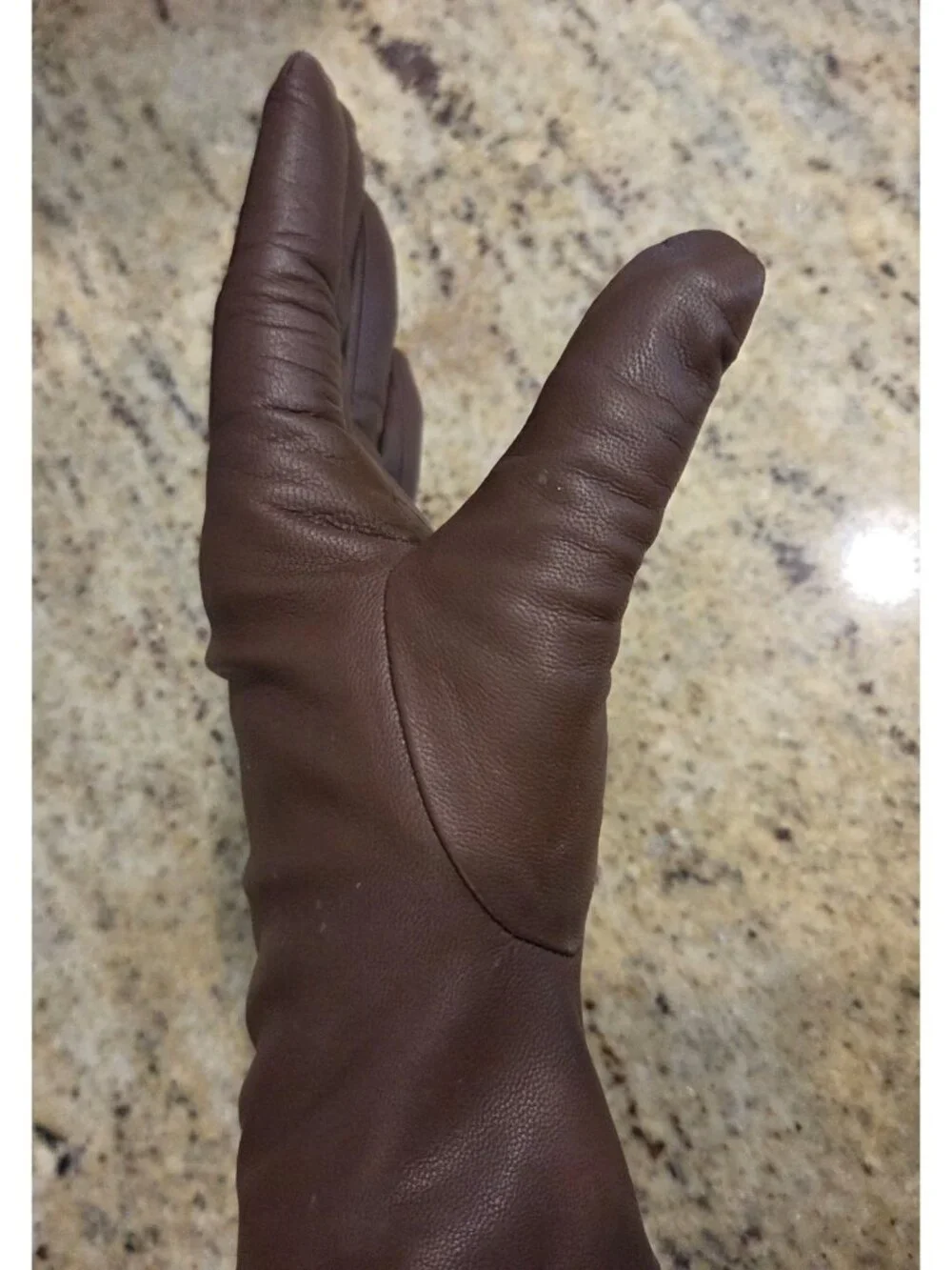 Isotoner Women’s Sz M 7.5 Thinsulate Lined Brown Leather Gloves - Picture 14 of 16